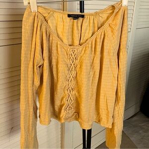 Yellow Crop top with Sleeves
